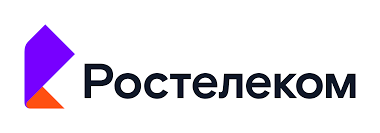 Иллюстрация к статье описана нейросетью. На изображении логотип компании "Ростелеком". Слева находится стилизованный символ, состоящий из фиолетового и оранжевого треугольников, а справа от него надпись "Ростелеком" черными буквами.